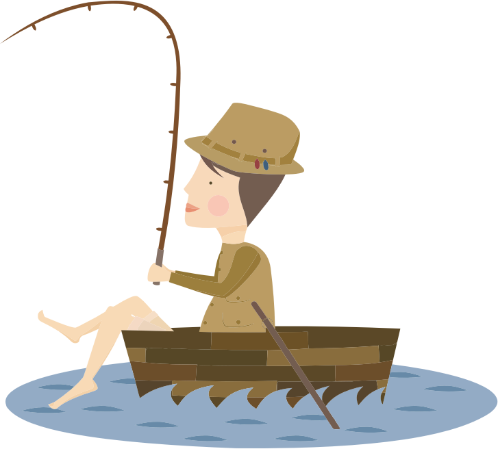 Cartoon Fisherman