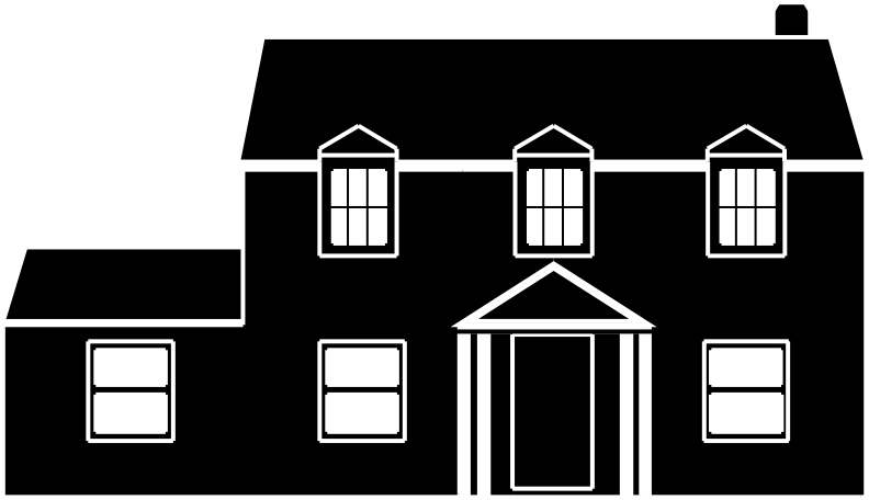 Black And White House