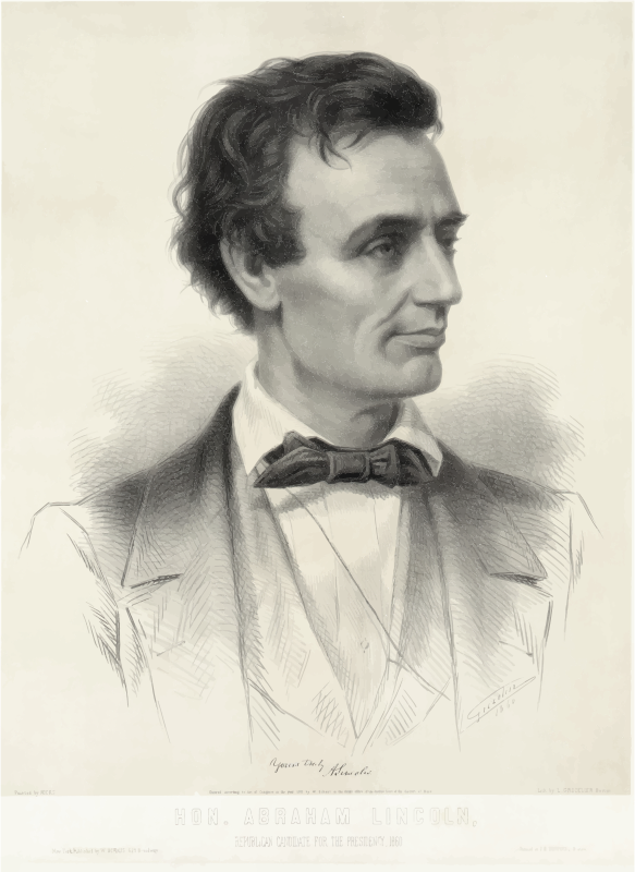 Presidential Candidate Abraham Lincoln 1860