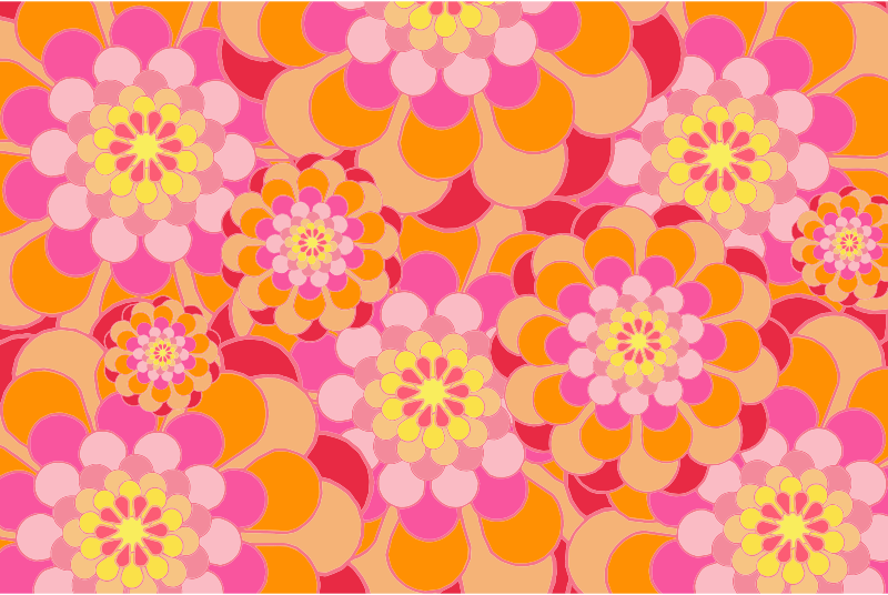 Melon Shades Floral Background