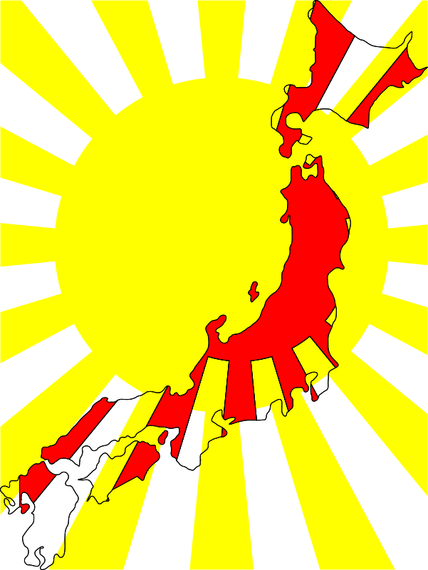 Japan Map Flag