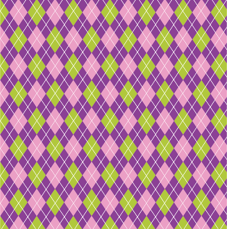Purple Green Argyle Background