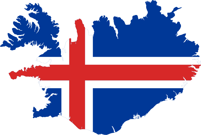 Iceland Flag Map