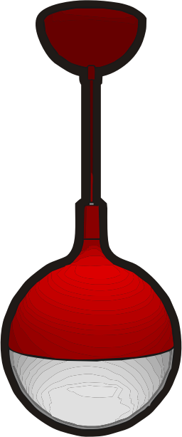 Ikea stuff - Vaster ceiling lamp, red