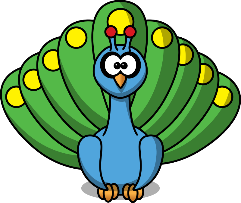 Cartoon peacock