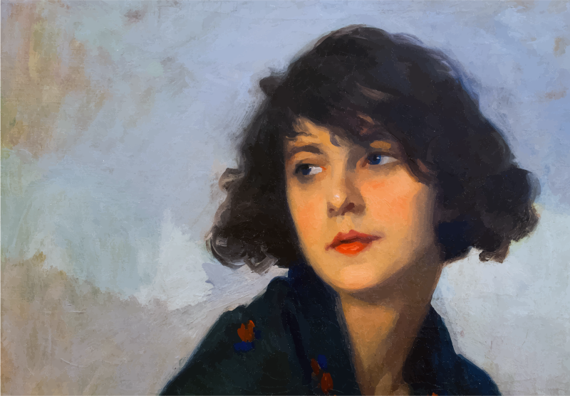 Woman With Green Shawl