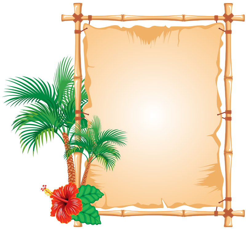 Decorated bamboo frame