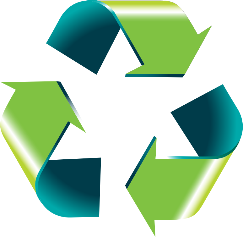 3D Shiny Recycling Symbol
