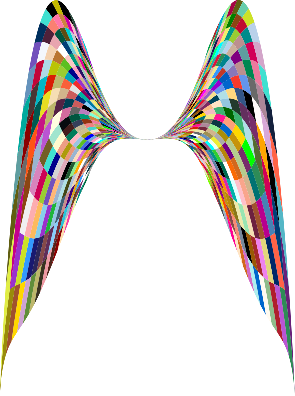 Colorful Geometric Angel Wings