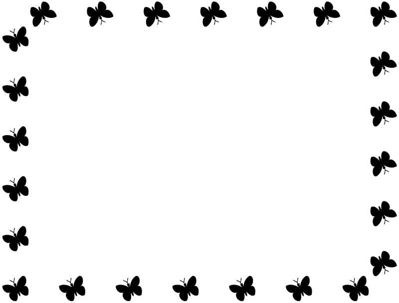 Butterfly frame (B&W)