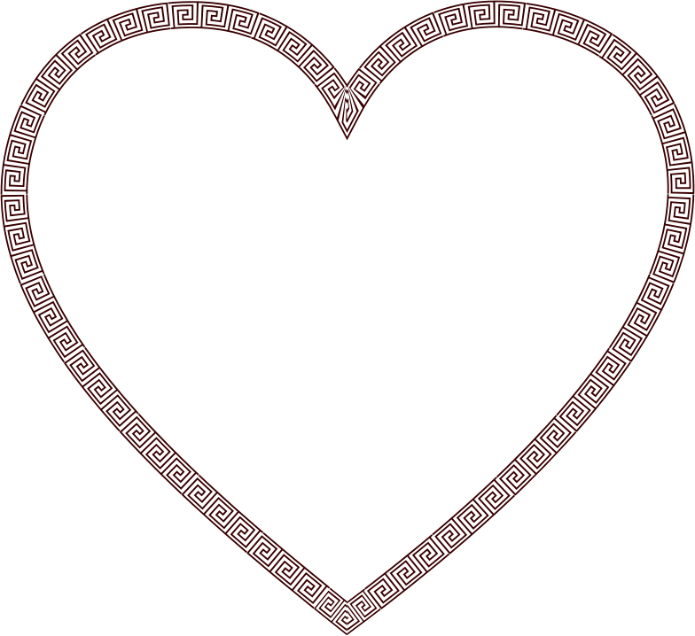 Greek Border Heart