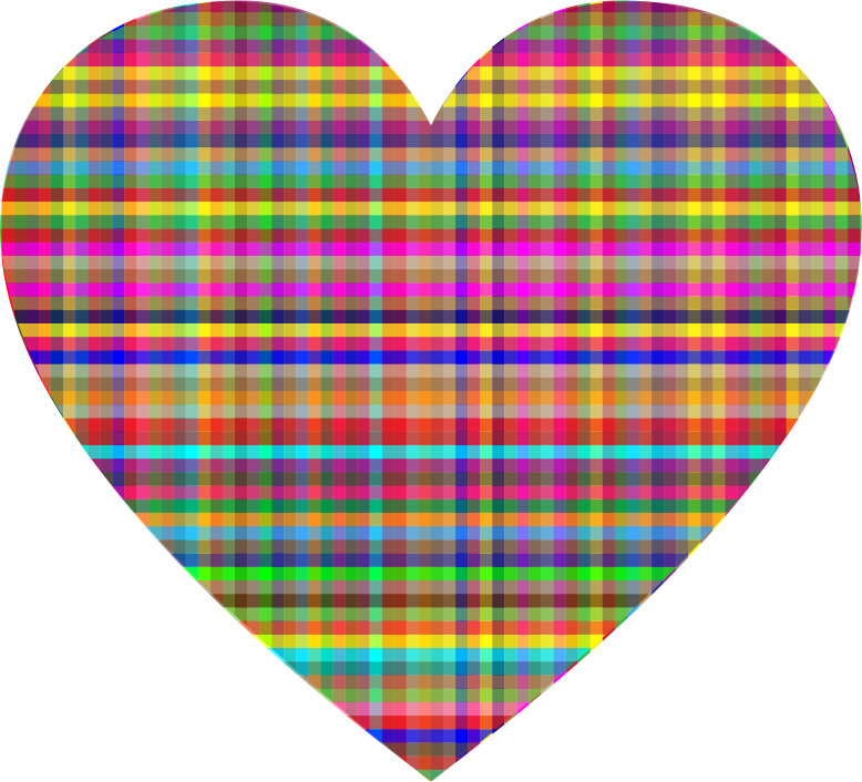 Colorful Checkered Heart
