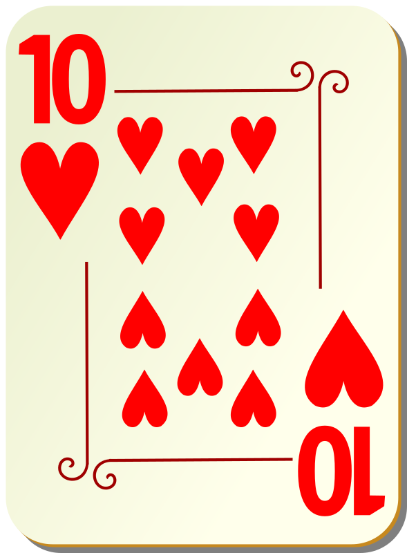 Ornamental deck: 10 of hearts