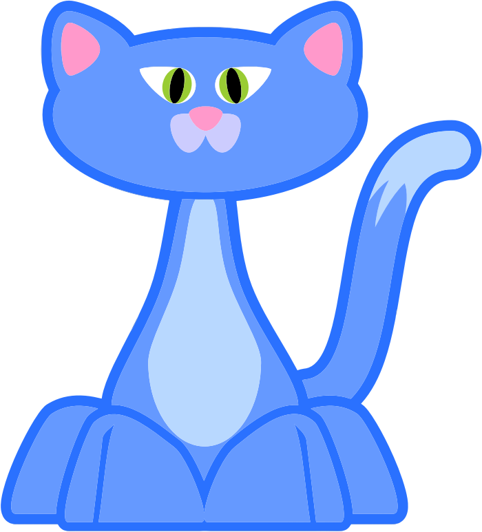 Purple Cartoon Cat