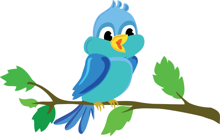 Cute Cartoon Bird Chirping