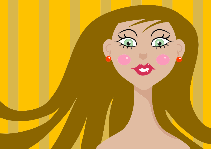 Cartoon Woman's Portrait