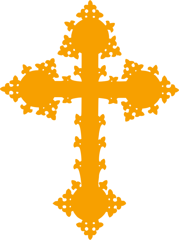 Freestanding cross (gold silhouette)