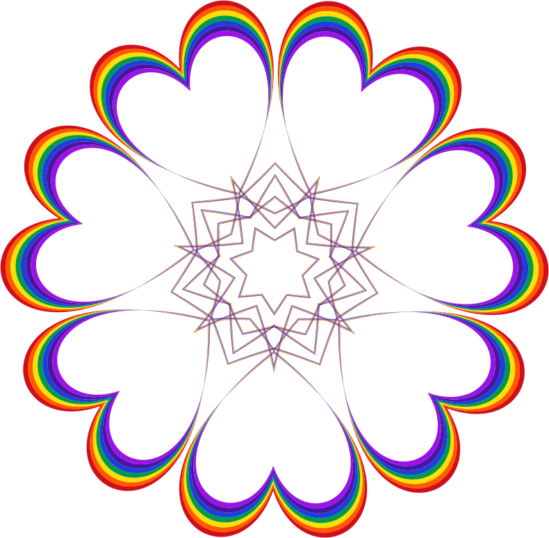 Rainbow Heart Star
