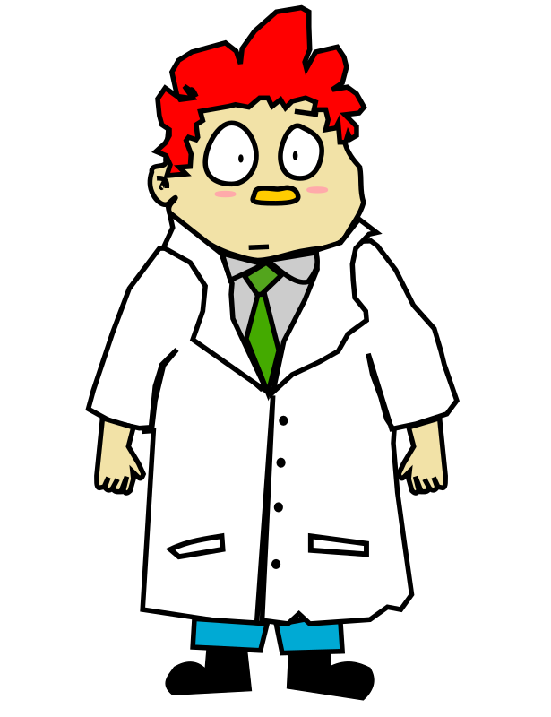 Cartoon scientist guy