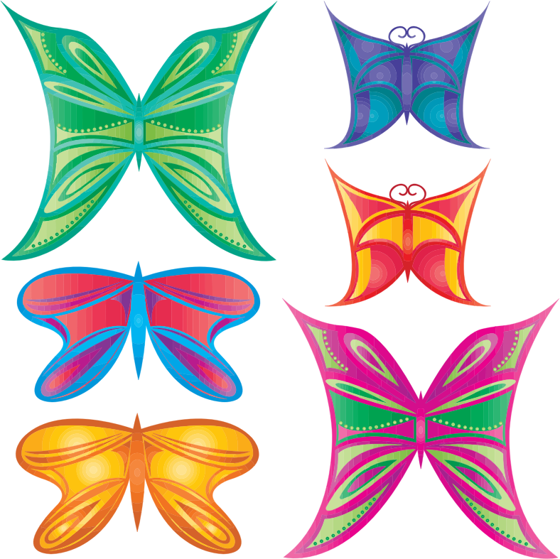 Colorful Abstract Butterflies