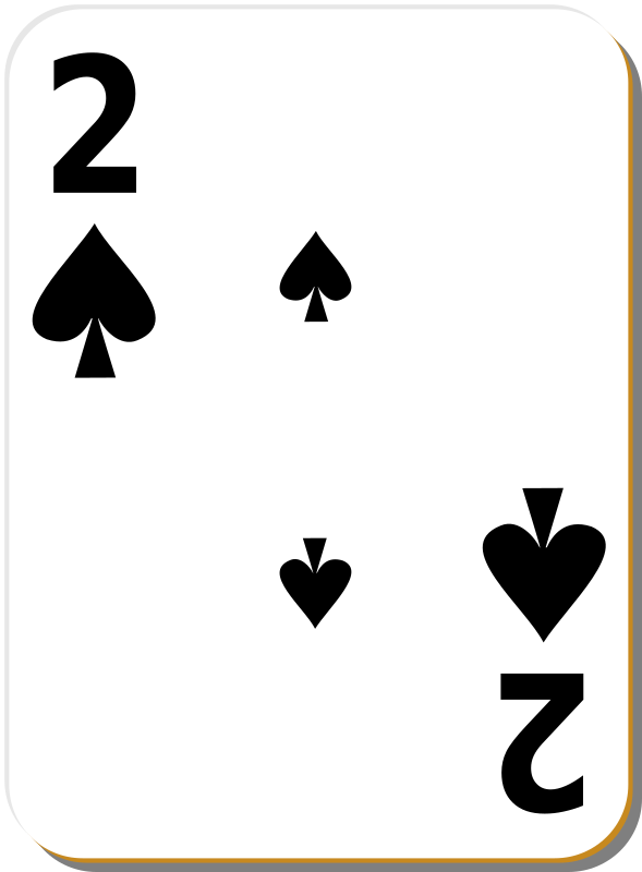 White deck: 2 of spades