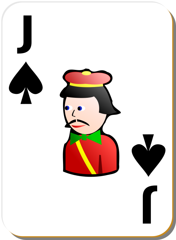 White deck: Jack of spades