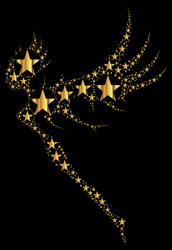 Shimmering Gold Fairy Stars