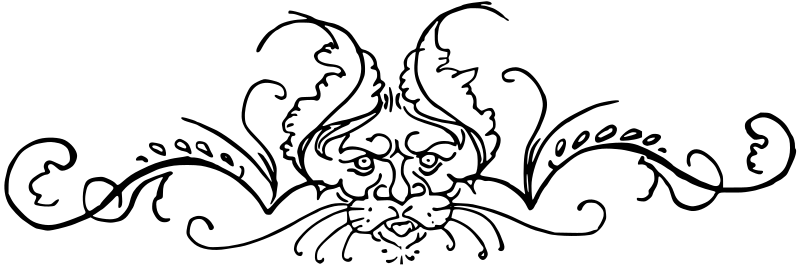 Lion flourish