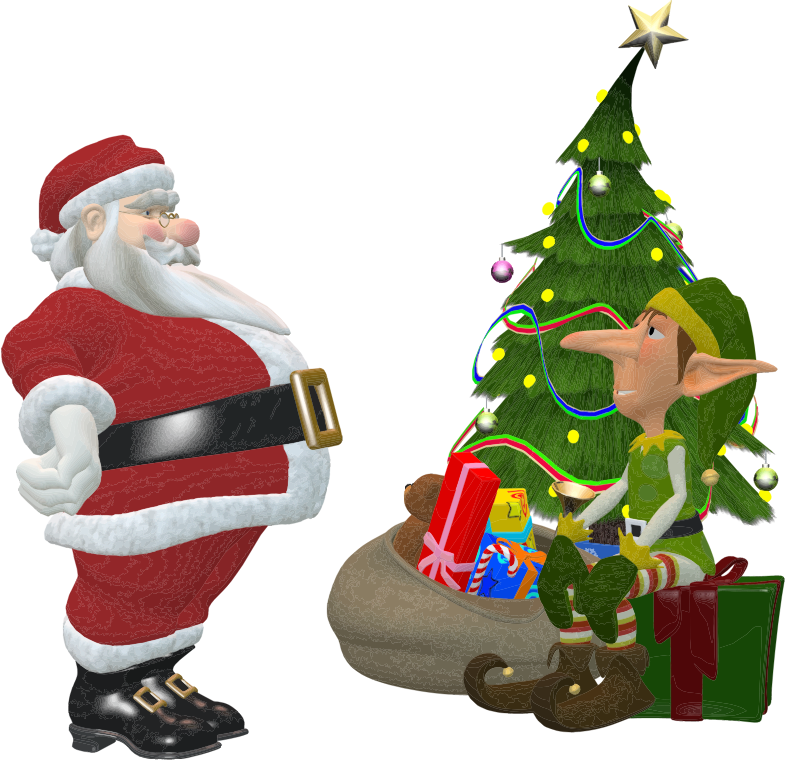 Santa Claus And Elf