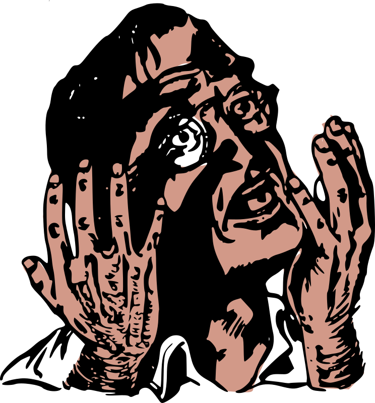 Man in horror