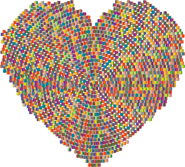 Colorful Mosaic Heart 2
