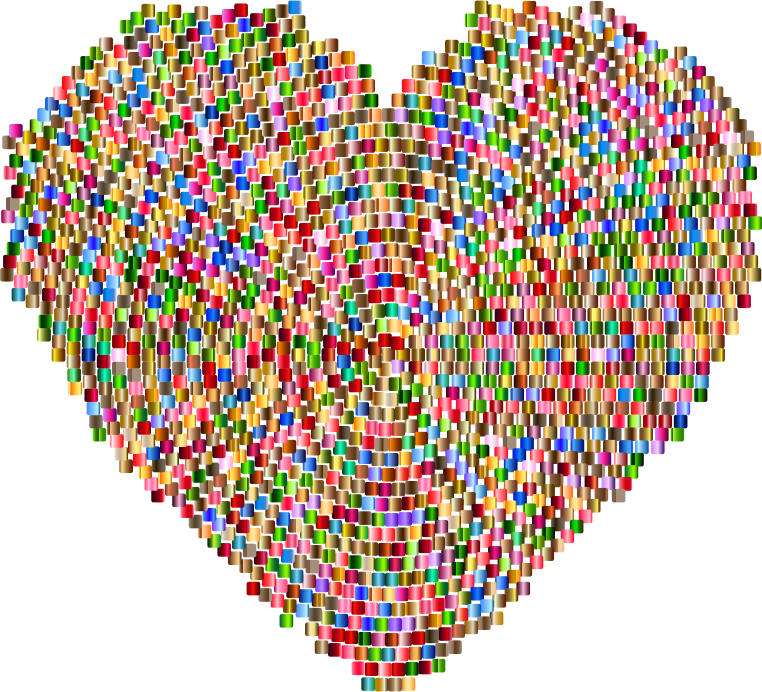 Chromatic Mosaic Heart