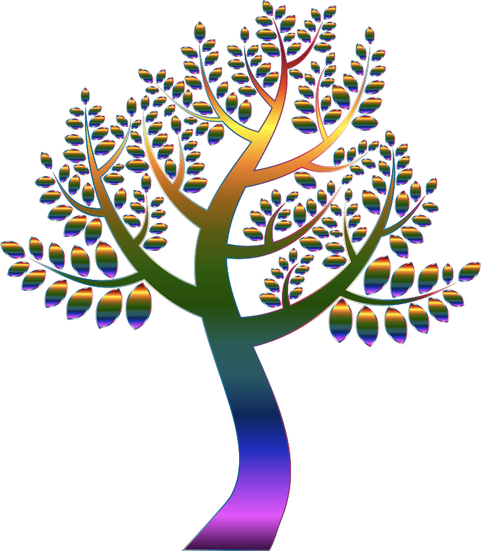 Simple Prismatic Tree 5 Variation 2 Without Background