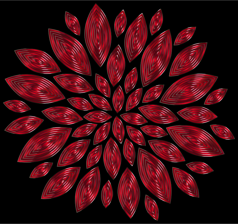 Chromatic Flower Petals 13 With Background