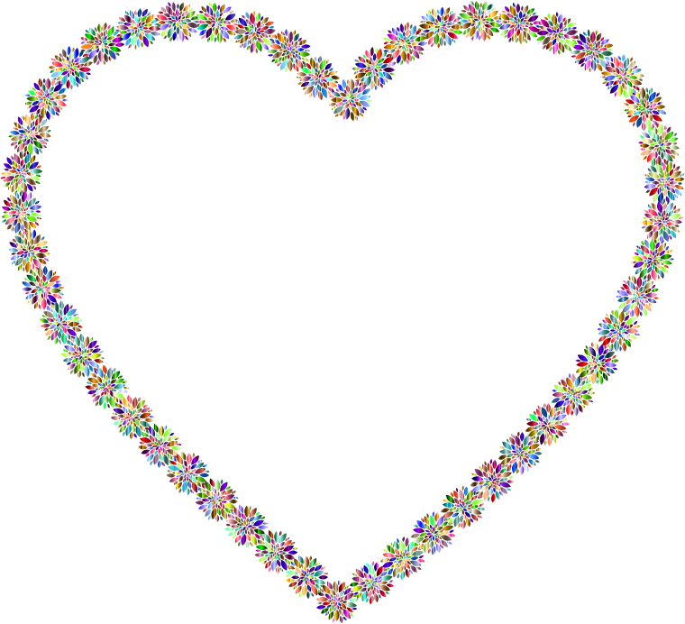 Prismatic Petals Heart