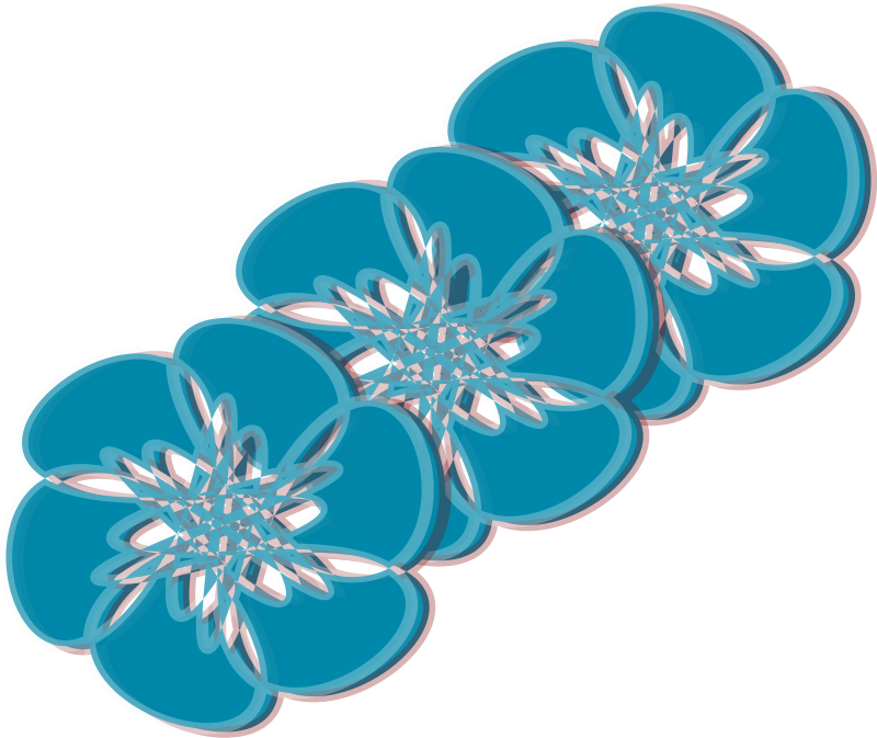 blue flowers