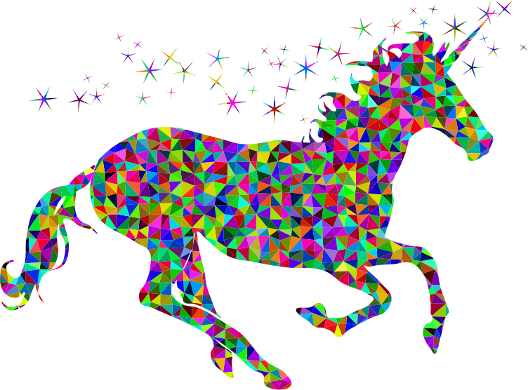 Prismatic Low Poly Magical Unicorn