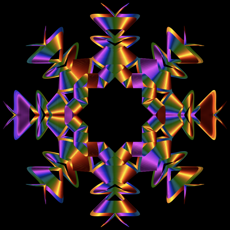 Prismatic Star Line Art 4