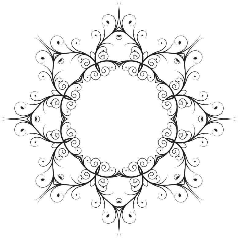 Flowery Flourish Silhouette 7