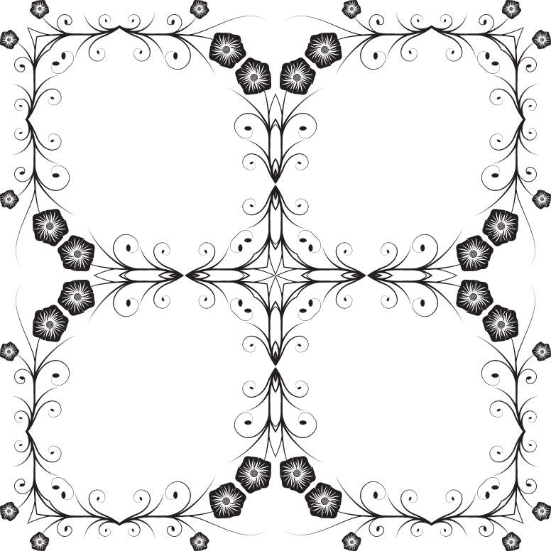 Flowery Flourish Silhouette 20