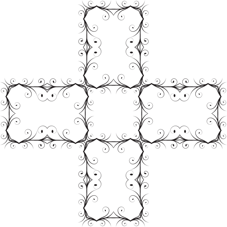 Flowery Flourish Silhouette 28