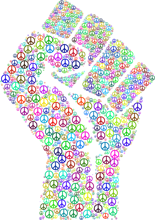 Colorful Fist Of Peace