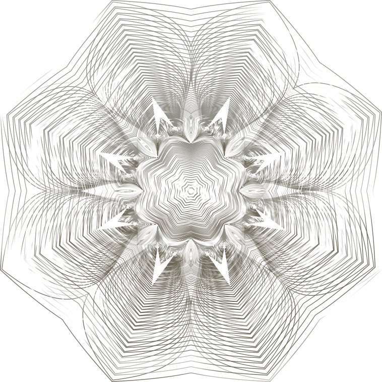 Prismatic Floral Line Art 6 No Background