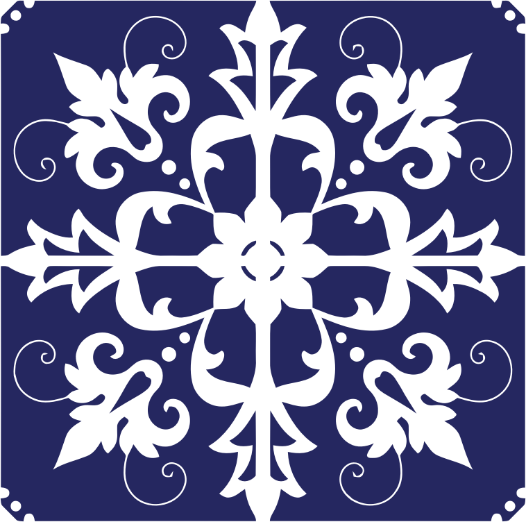 Decorative Ornamental Floral Tile
