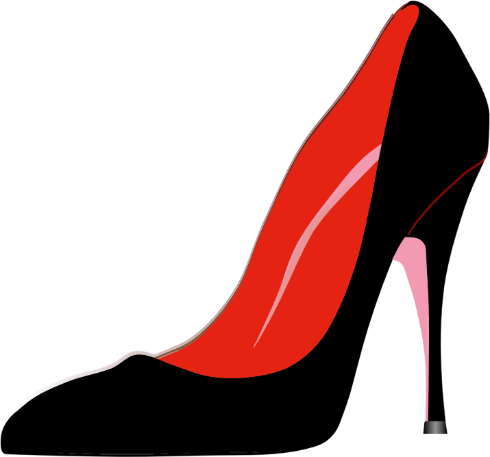 Black And Red Womans Shoe