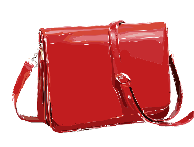 Red Leather Handbag without logo
