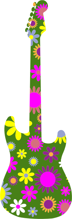 Retro Floral Guitar
