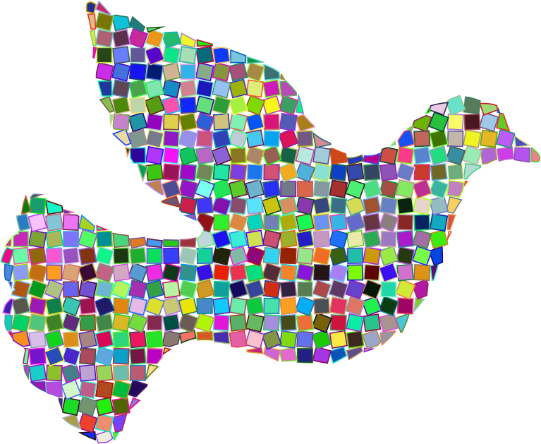 Prismatic Mosaic Peace Dove