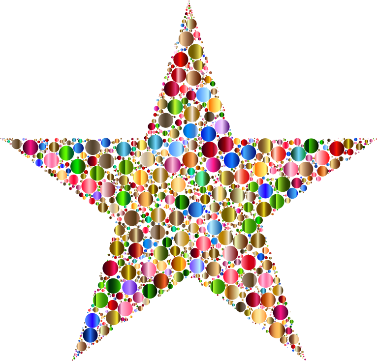 Colorful Circles Star 6