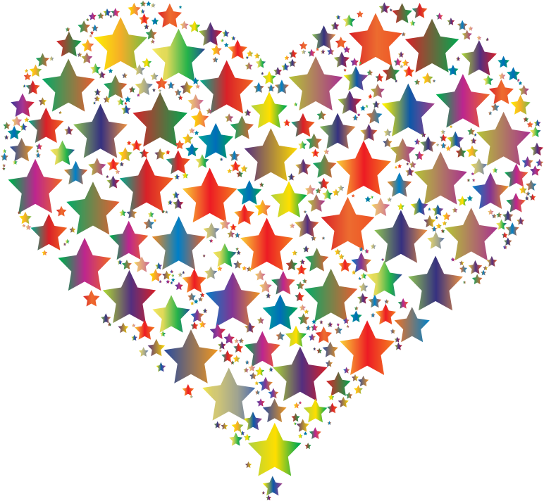 Colorful Heart Stars 5
